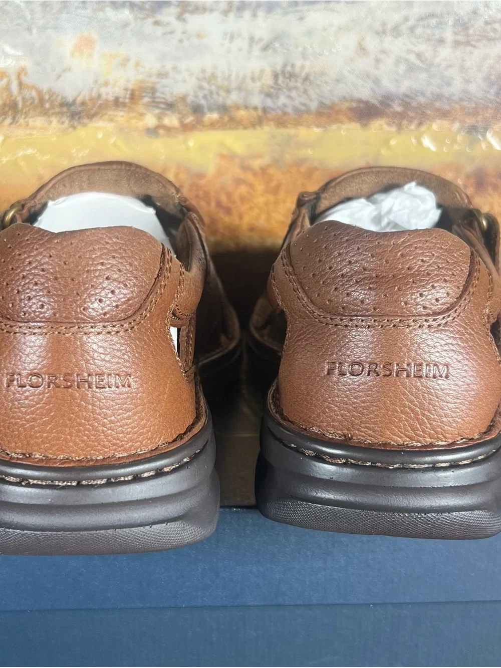 Florsheim Edgewater Fisherman Brown Leather Sandals NWB Men's Size 9M